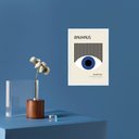 Ver imagem 1 de Quadro Arte Olho Azul - Bauhaus 24x18cm - com Vidro:moldura Preta