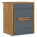 Ver imagem 1 de Mesa de Cabeceira Dhara 2 Gavetas 51 Cm Freijo Cinza Moval Freijo Cinza