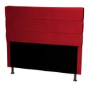 Ver imagem 1 de Cabeceira Cama Box King Size Italia 1,90 Suede Vermelho Navega Móveis