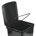 Ver imagem 3 de Lixeira Retangular Pedal Cesto de Lixo Preta Slim 14 Litros Flat Cozinha Banheiro Escritorio Consult