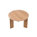 Ver imagem 3 de Mesa de Centro Orgânica 60cm Chanfrada Pé Madeira Móvel na Caixa