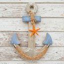 Ver imagem 1 de Âncora Marítima Náutica para Parede Decoração Casa de Praia