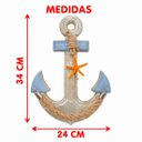 Ver imagem 4 de Âncora Marítima Náutica para Parede Decoração Casa de Praia
