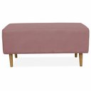 Ver imagem 3 de Kit 02 Puffs Cléo W01 Pés Palito 90 Cm Suede Rosê