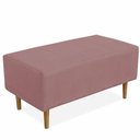 Ver imagem 4 de Kit 02 Puffs Cléo W01 Pés Palito 90 Cm Suede Rosê