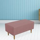 Ver imagem 5 de Kit 02 Puffs Cléo W01 Pés Palito 90 Cm Suede Rosê
