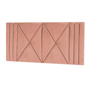 Cabeceira Estofada Casal 1,40cm Rosa Veludo Tóquio Quarto Decoração Lisa