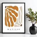 Ver imagem 1 de Quadro Minimalista Moderno Matisse Corais 24x18cm - com Vidro:moldura Branca