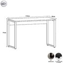 Ver imagem 2 de Escrivaninha F5 Office Industrial sem Gavetas MDP 115cm Nogal com Preto