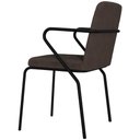 Ver imagem 5 de Kit 04 Cadeiras Estofada para Sala de Jantar com Braço Loft Preto C01 Bouclê Marrom - Lyam Decor