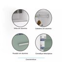 Ver imagem 3 de Guarda-roupa Modulado 134,5cm 2 Portas de Correr 3 Gavetas Alpes Luciane