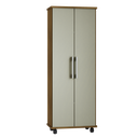 Ver imagem 4 de Armário Organizador Multiuso com 2 Portas e Rodízios Preto com Prateleiras Internas