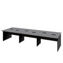 Ver imagem 6 de Plataforma de Trabalho para 6 Pessoas 360cm MDP Cinza Sagrado com Preto F5 Office