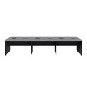 Ver imagem 4 de Plataforma de Trabalho para 6 Pessoas 360cm MDP Cinza Sagrado com Preto F5 Office