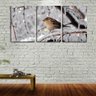 Quadro Decorativo 30x66 pássaro entre gelo de inverno - 2