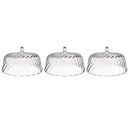 Ver imagem 1 de Kit 3 Cúpulas de Plástico 25cm Transparente para Bolos Tortas Doces Pratos Glassy Crippa
