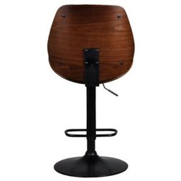 Banqueta Giratória Alta Verona Rivatti em Madeira Revestimento Poliuretano Preto Base Disco Preto - 4 Banqueta Giratória Alta Verona Rivatti em Madeira Revestimento Poliuretano Preto Base Disco Preto - 4