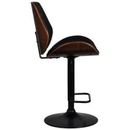 Banqueta Giratória Alta Verona Rivatti em Madeira Revestimento Poliuretano Preto Base Disco Preto - 3 Banqueta Giratória Alta Verona Rivatti em Madeira Revestimento Poliuretano Preto Base Disco Preto - 3