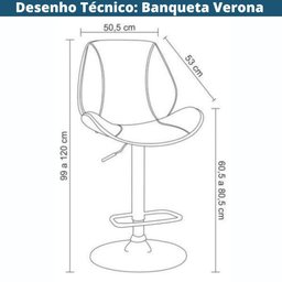 Banqueta Giratória Alta Verona Rivatti em Madeira Revestimento Poliuretano Preto Base Disco Preto - 6 Banqueta Giratória Alta Verona Rivatti em Madeira Revestimento Poliuretano Preto Base Disco Preto - 6