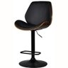 Banqueta Giratória Alta Verona Rivatti em Madeira Revestimento Poliuretano Preto Base Disco Preto - 1