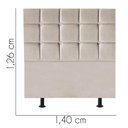 Ver imagem 2 de Cabeceira Estofada Cama Box Casal 140cm Espanha Suede Bege- Mabe Magazine