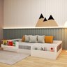 Cama Infantil Montessoriana Solteiro com Revisteiro e Organizador Tamiê - 8