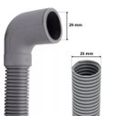 Ver imagem 4 de Mangueira Entrada + Saida Água Máquina De Lavar Universal 5m Metros Cinza + Curva para Mangueira + F