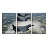 Quadro Decorativo 68x126 três aviões de caça em voo - 1