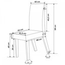 Ver imagem 3 de Mesa de Jantar 6 Lugares Mira com Vidro Mel/veludo Cinza/grafite - Viero Móveis