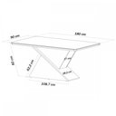 Ver imagem 4 de Mesa de Jantar 6 Lugares Mira com Vidro Mel/veludo Cinza/grafite - Viero Móveis