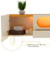 Ver imagem 5 de Rack Oval Duna 2100 Mm Pés Vidro com Luz Led Off Naturale