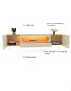 Ver imagem 6 de Rack Oval Duna 2100 Mm Pés Vidro com Luz Led Off Naturale
