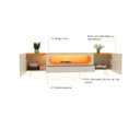 Ver imagem 6 de Rack Oval Duna 2100 Mm Pés Vidro com Luz Led Off Naturale