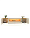 Ver imagem 4 de Rack Oval Duna 2100 Mm Pés Vidro com Luz Led Off Naturale