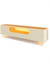Ver imagem 3 de Rack Oval Duna 2100 Mm Pés Vidro com Luz Led Off Naturale