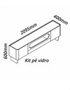 Ver imagem 2 de Rack Oval Duna 2100 Mm Pés Vidro com Luz Led Off Naturale