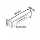 Ver imagem 2 de Rack Oval Duna 2100 Mm Pés Vidro com Luz Led Off Naturale