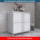 Ver imagem 2 de Mapoteca 10 Gavetas Pandin 120cm (larg) Inmetro Tampo Mdp Branco Estrutura Aço Cinza Gavetas