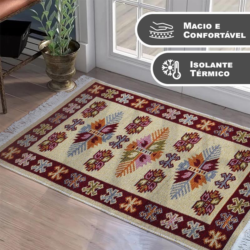 2 Tapete Kilim Algodão Luxo Grande Dupla Face Kvm1 60x90 - 6