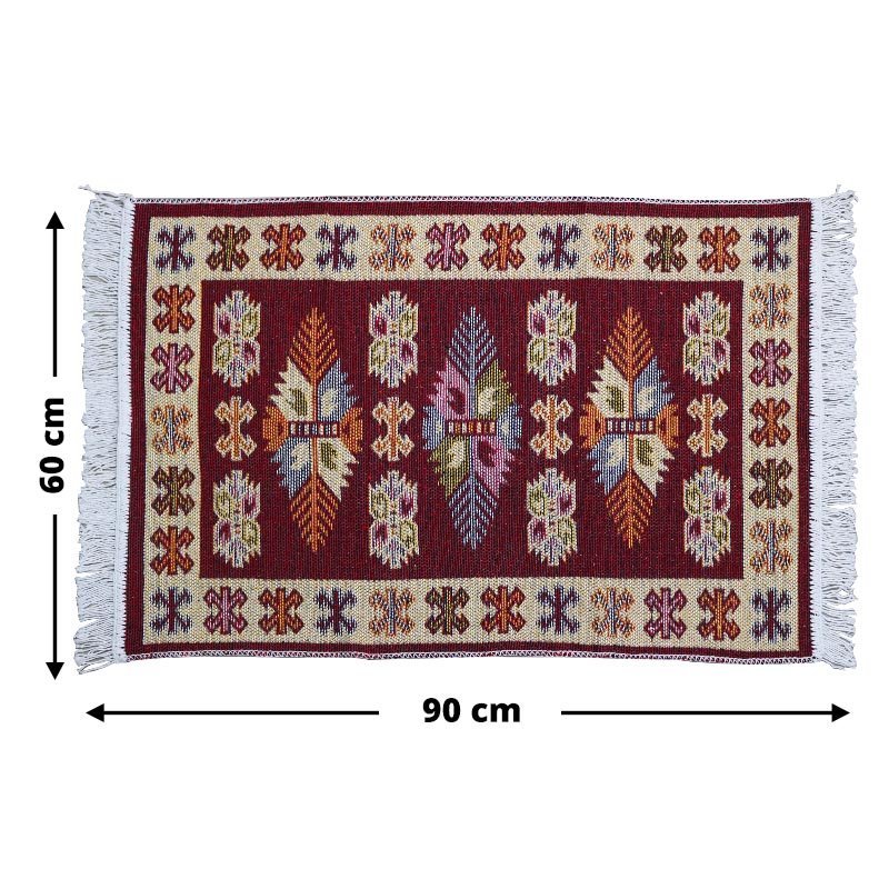 2 Tapete Kilim Algodão Luxo Grande Dupla Face Kvm1 60x90 - 8