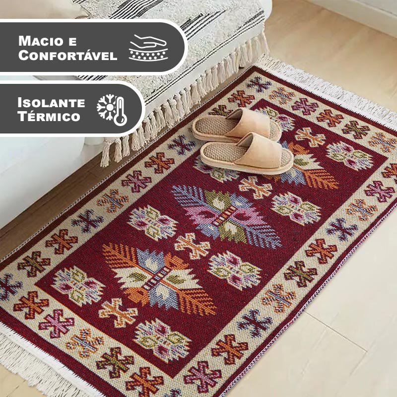 2 Tapete Kilim Algodão Luxo Grande Dupla Face Kvm1 60x90 - 5