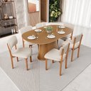 Ver imagem 2 de Kit 06 Cadeiras para Sala de Jantar Cozinha Living Estofada Dara L02 Linho Cru - Lyam Decor