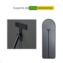 Ver imagem 3 de Espelho Vitral 150x50cm com Suporte de Chão com Moldura em Couro Ecológico