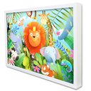 Ver imagem 1 de Quadro Decorativo Safari na Selva em Moldura Caixa TaColado Moldura Caixa 3cm Branca sem Vidro 80 x 