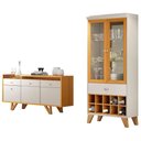 Ver imagem 1 de Buffet Aparador Ellora e Cristaleira Órfeo H01 Off-Cinamomo - Mpozenato