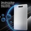 Ver imagem 4 de Tábua de Corte Retangular Antibacteriana Aço Inoxidável Multiuso Cozinha Utimix