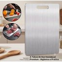 Ver imagem 3 de Tábua de Corte Retangular Antibacteriana Aço Inoxidável Multiuso Cozinha Utimix