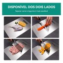 Ver imagem 2 de Tábua de Corte Retangular Antibacteriana Aço Inoxidável Multiuso Cozinha Utimix
