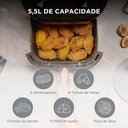 Ver mais imagens de Fritadeira Air Fryer Widemax 5,5l 1900w Midea