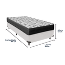 Ver imagem 3 de Cama Box e Colchão Iso100 Espuma D33 Solteiro Ortobom: Branco